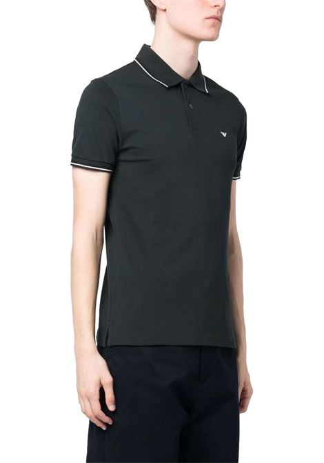 Stretch piquet polo shirt with micro eagle EMPORIO ARMANI | polo shirts | 8N1FB3 1JPTZ0931